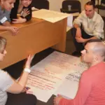 на фото активисты группы Позитив, в том числе Николай Недзельский