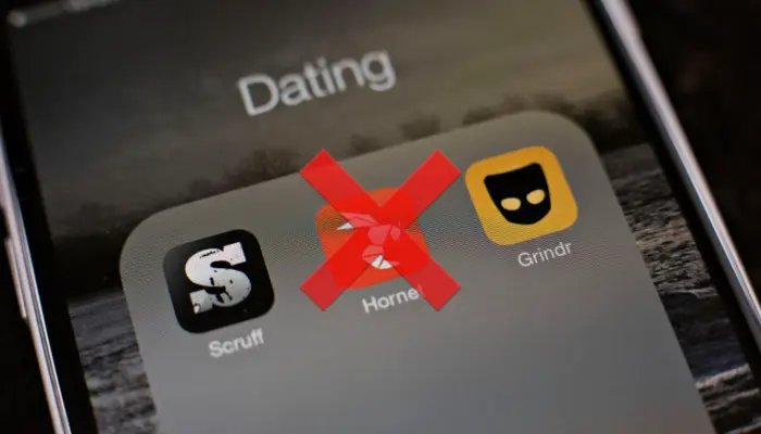 экран мобильного телефона, на котором перечёркнута иконка приложения Хорнет