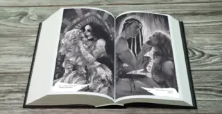 Разворот книги "Империя проклятых" с изображением однополых пар